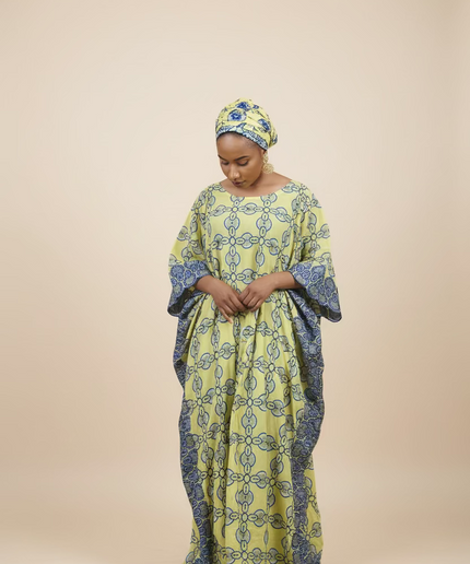 Dentelle nigeriane dayo - Jaune