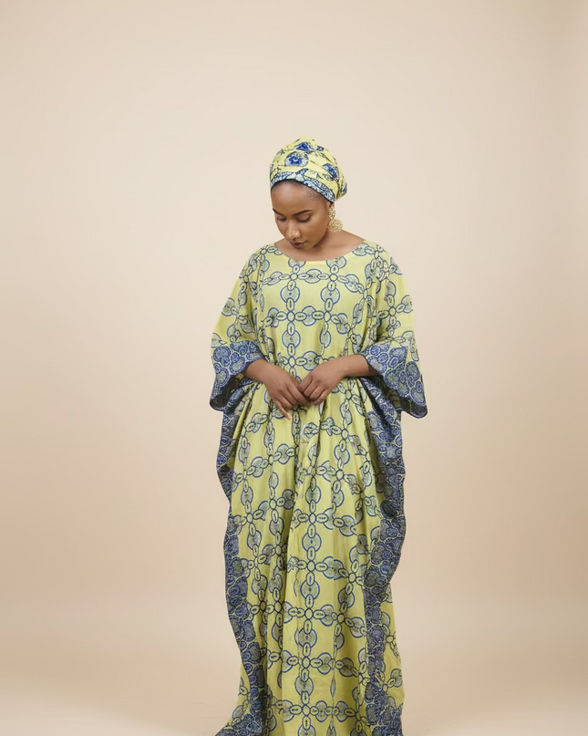 Dentelle nigeriane dayo - Jaune