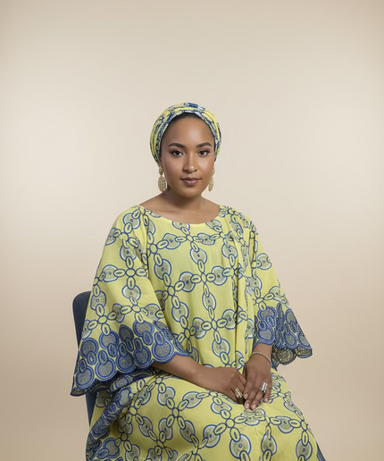 Dentelle nigeriane dayo - Jaune