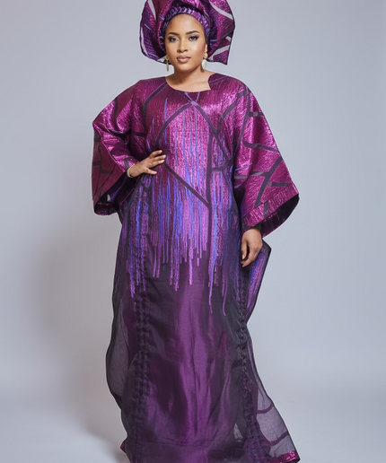 Ensemble brocart organza zuleyka   - Violet