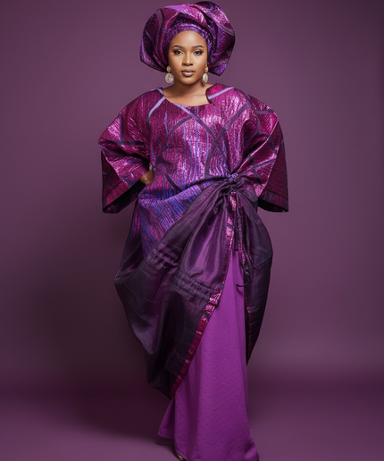 Ensemble brocart organza zuleyka   - Violet