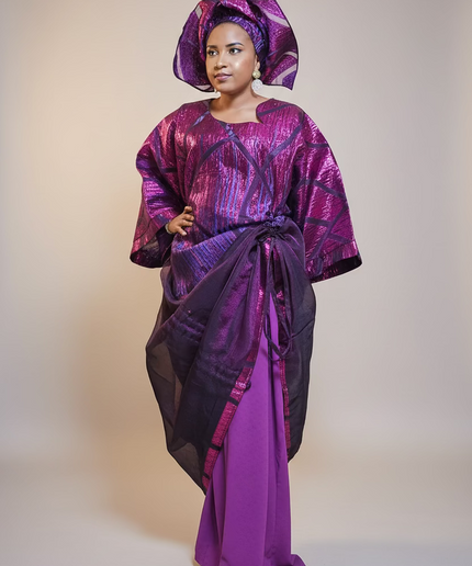 Ensemble brocart organza zuleyka   - Violet