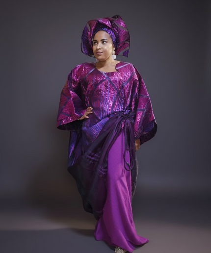 Ensemble brocart organza zuleyka   - Violet