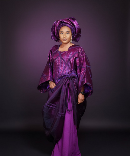 Ensemble brocart organza zuleyka   - Violet