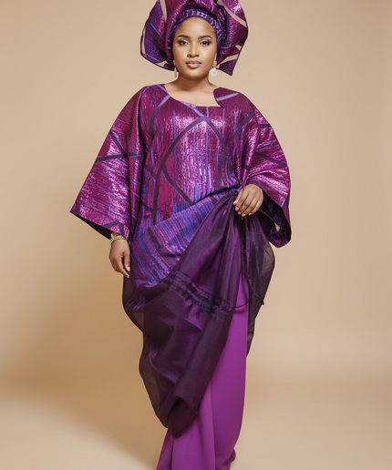 Ensemble brocart organza zuleyka   - Violet