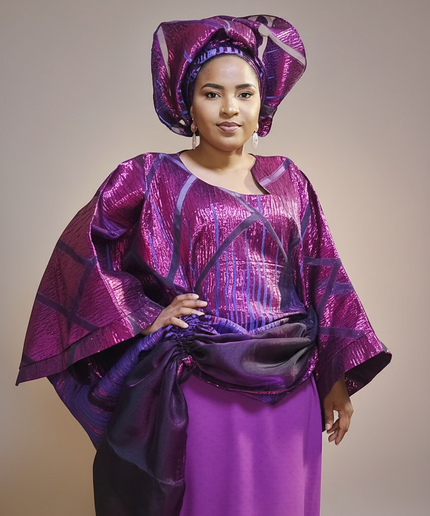 Ensemble brocart organza zuleyka   - Violet