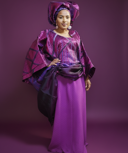 Ensemble brocart organza zuleyka   - Violet