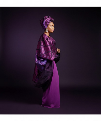 Ensemble brocart organza zuleyka   - Violet