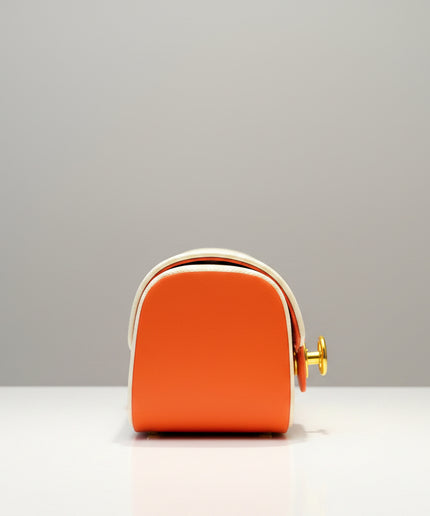 Mini sac clutch - Blanc orange