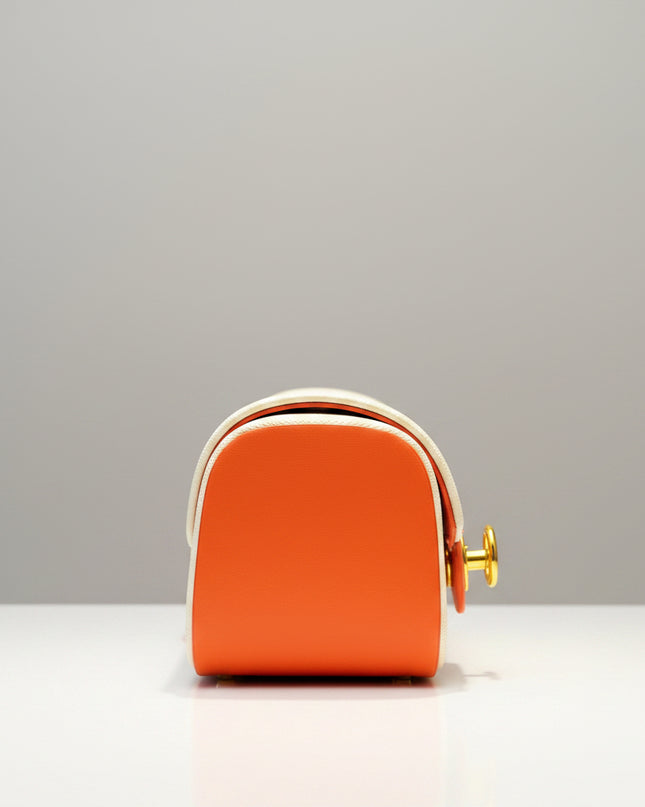 Mini sac clutch - Blanc orange