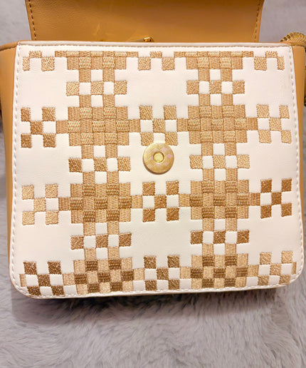 Petit sac à motif brodé - Marron