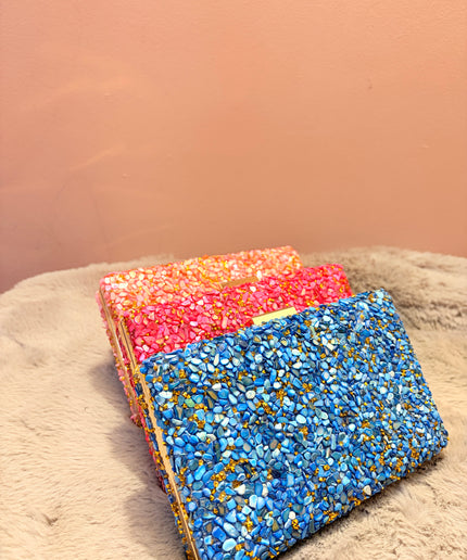 Pochette de soirée élégante - Bleu roi