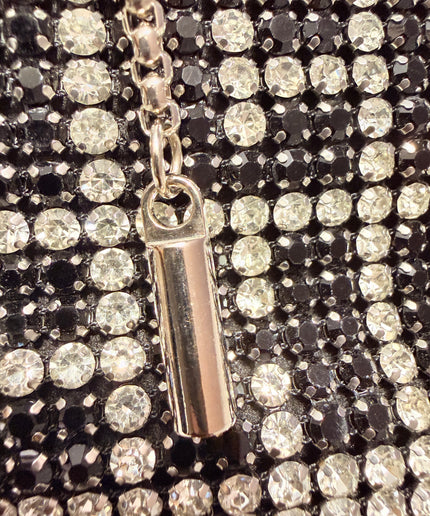 Sac seau orné de strass - Noir