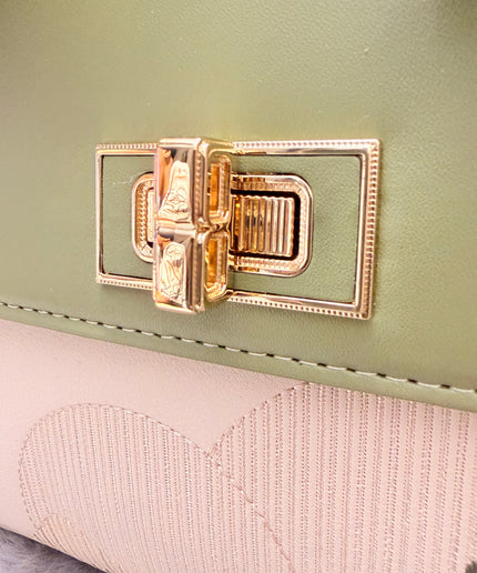 Sac à main brodé carré - Vert