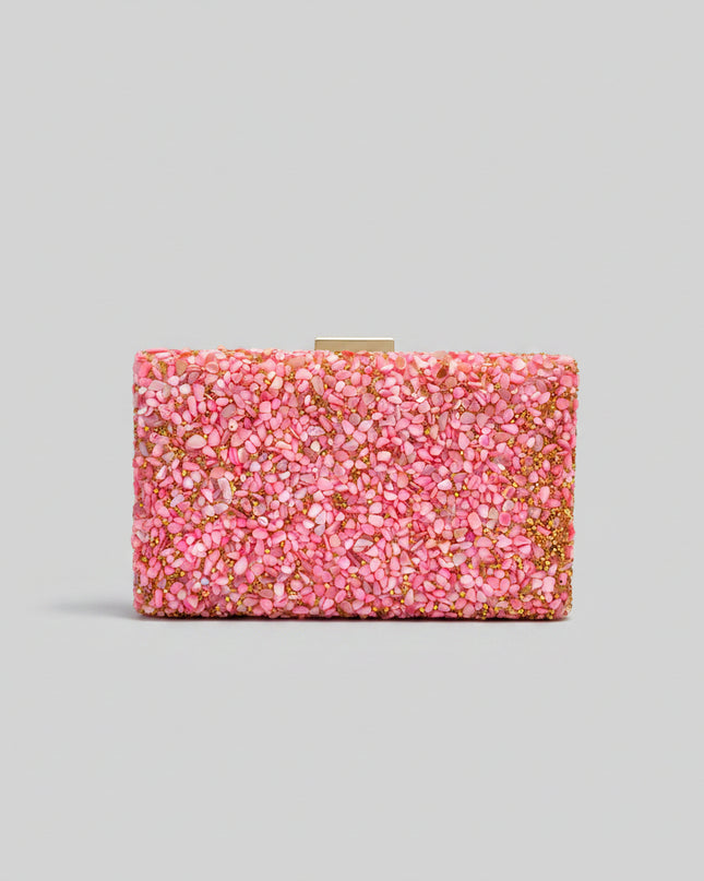 Pochette de soirée élégante - Rose clair