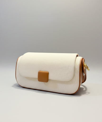 Mini sac clutch - Blanc marron