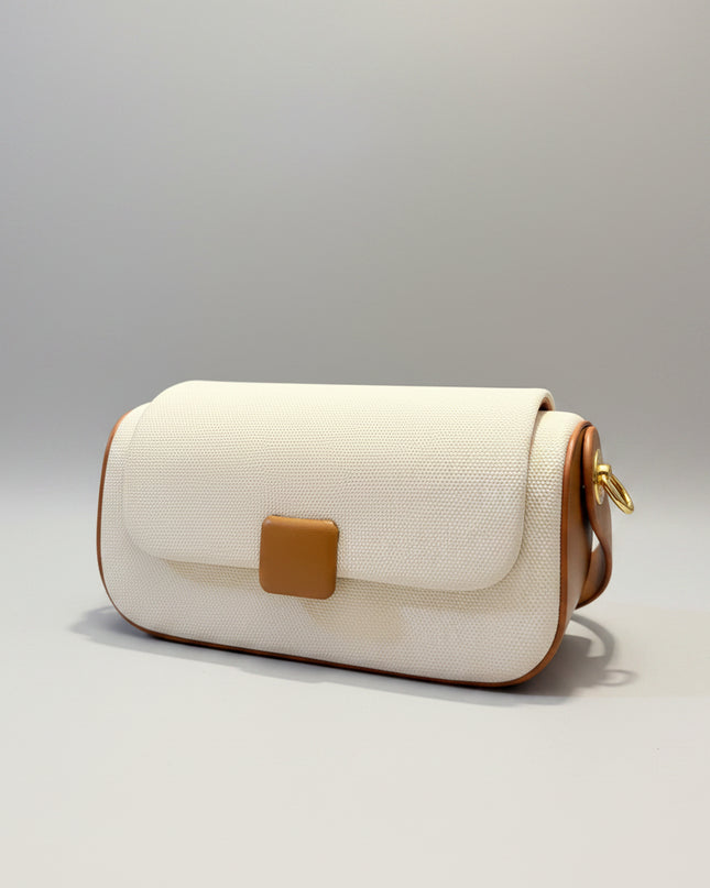 Mini sac clutch - Blanc marron