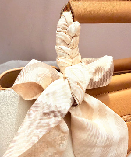 Sac bandoulière à foulard - Marron