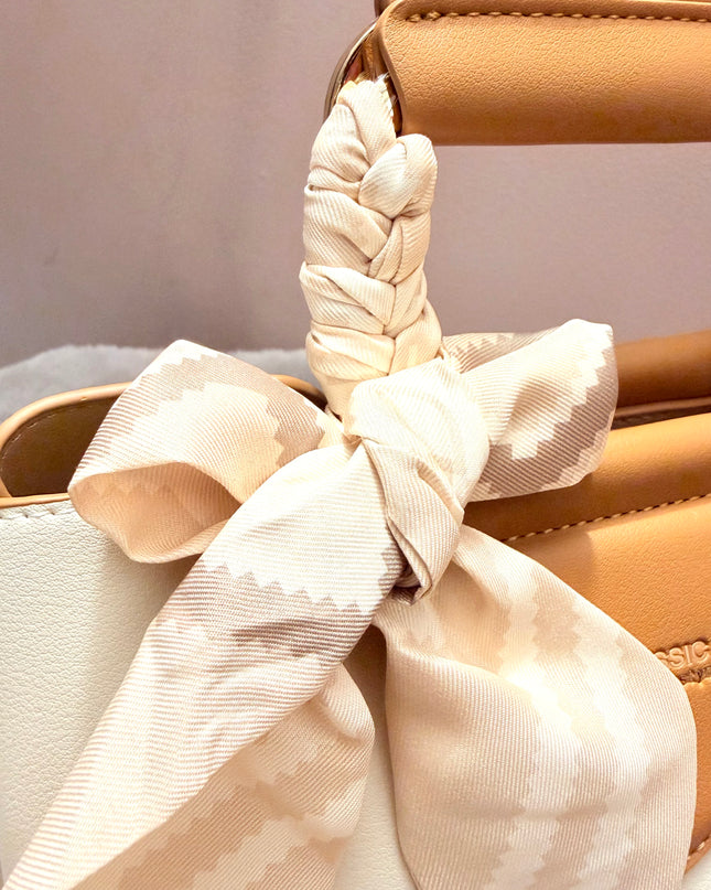 Sac bandoulière à foulard - Marron
