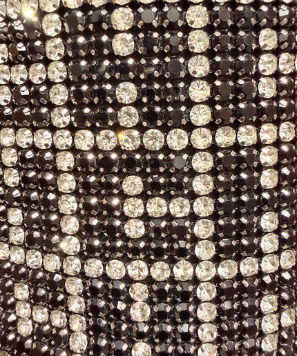 Sac seau orné de strass - Noir