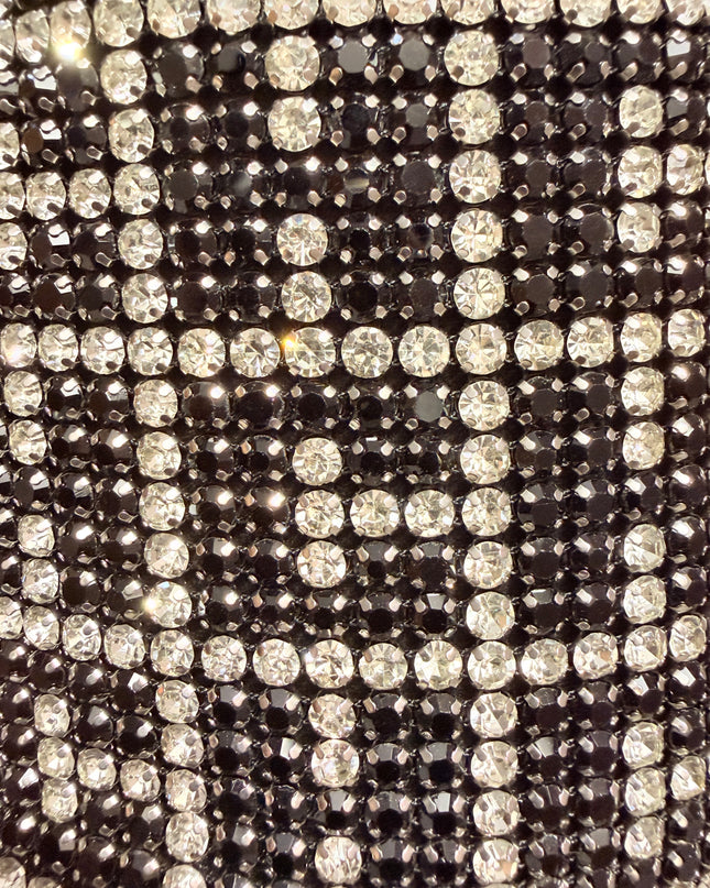 Sac seau orné de strass - Noir