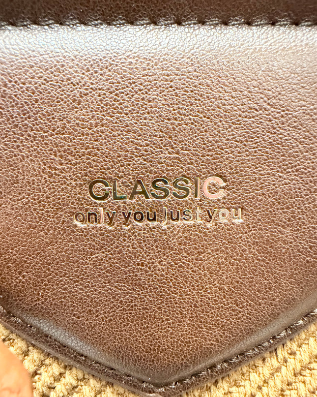 Sac bandoulière funky - Marron
