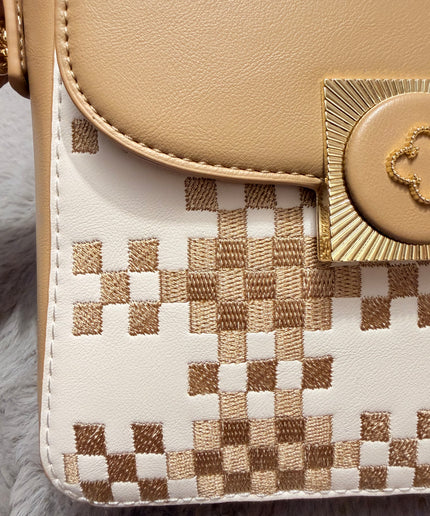 Petit sac à motif brodé - Marron