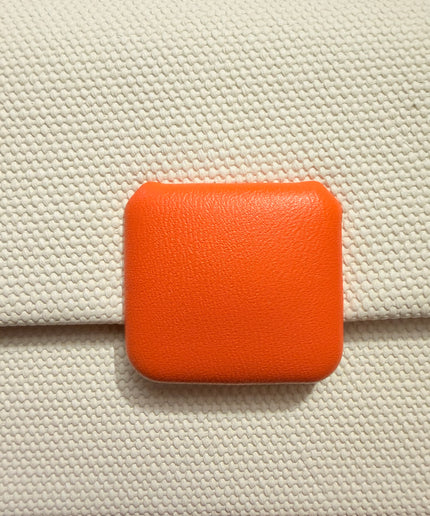 Mini sac clutch - Blanc orange