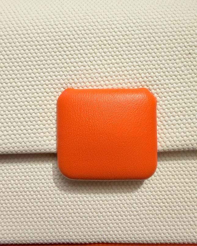 Mini sac clutch - Blanc orange