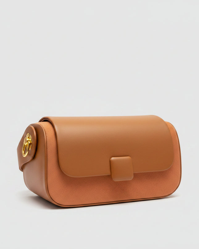 Mini sac clutch - Marron