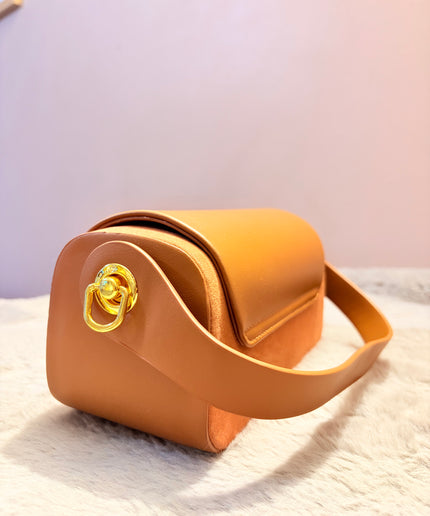 Mini sac clutch - Marron