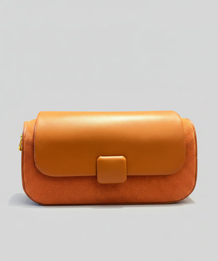 Mini sac clutch - Marron