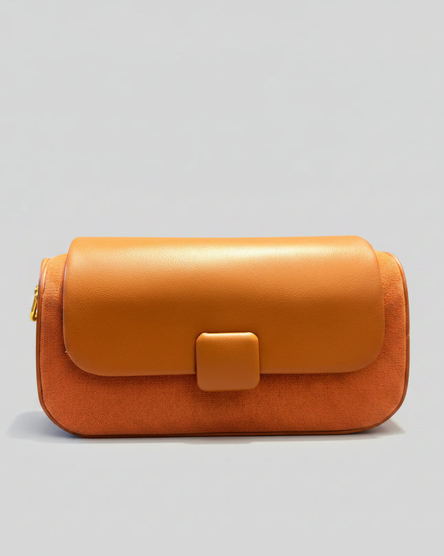 Mini sac clutch - Marron