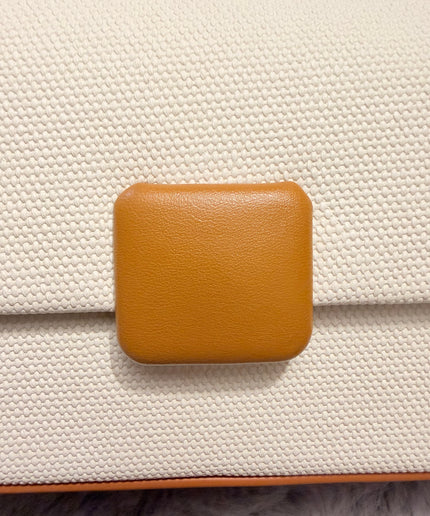 Mini sac clutch - Blanc marron