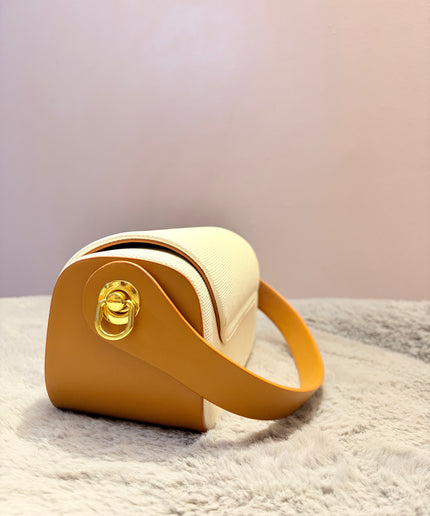 Mini sac clutch - Blanc marron