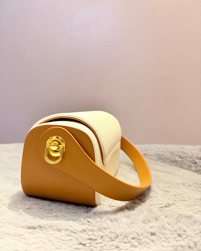 Mini sac clutch - Blanc marron