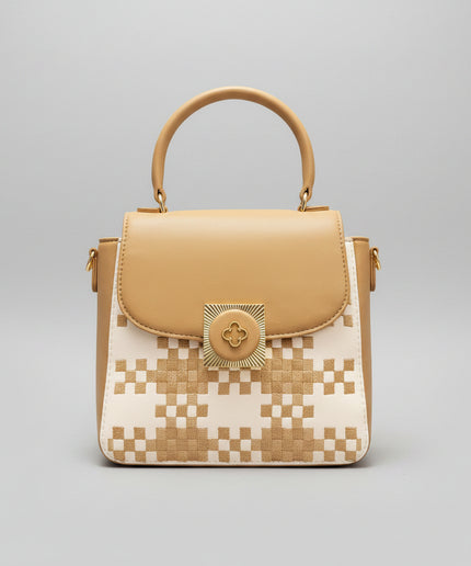 Petit sac à motif brodé - Marron