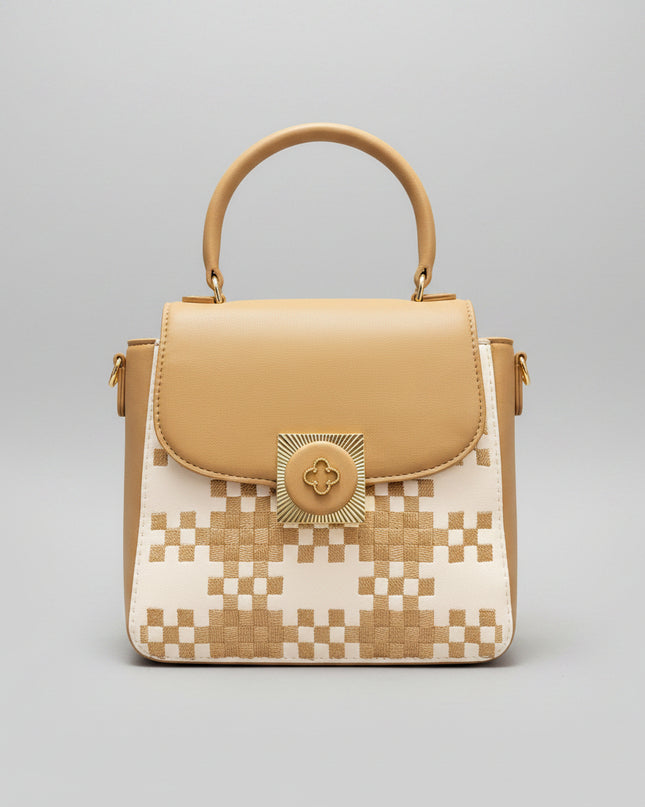 Petit sac à motif brodé - Marron