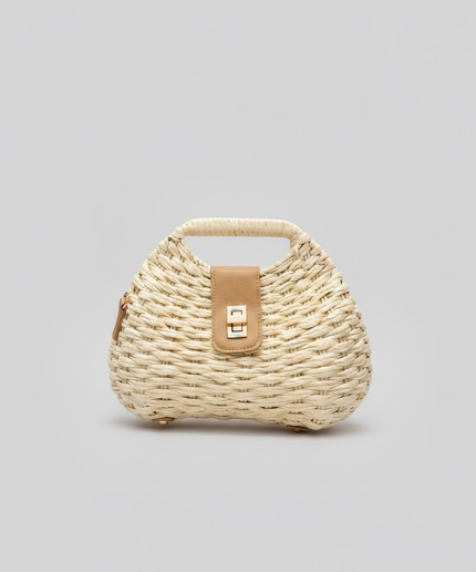 Mini sac style osier - Blanc