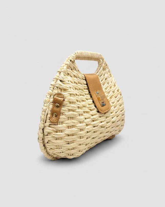 Mini sac style osier - Blanc