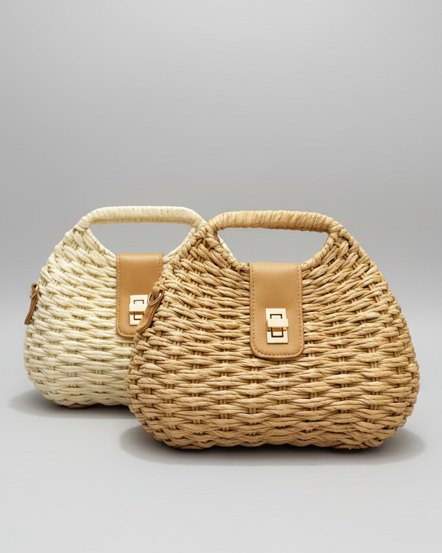 Mini sac style osier - Marron