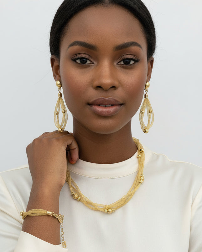 Parure kaffy or plaqué 3pcs