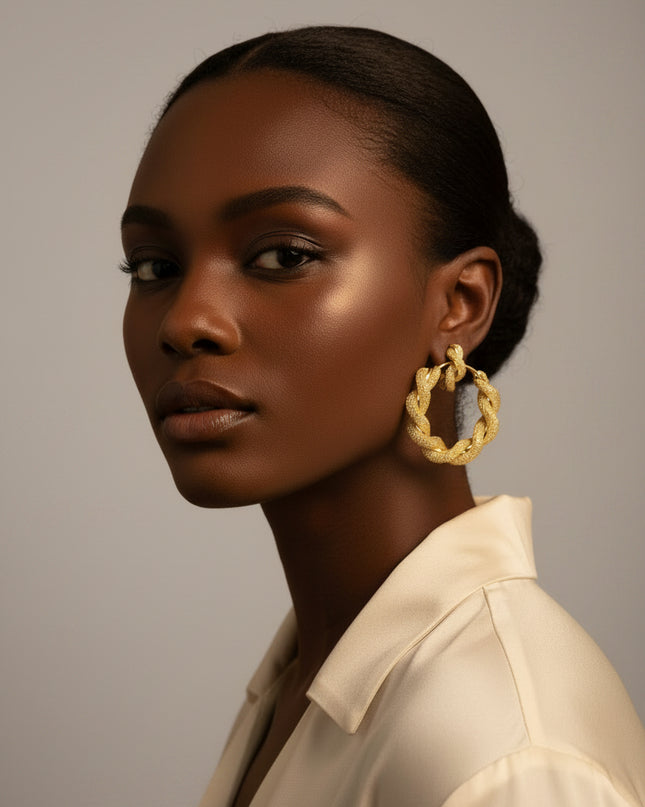 Boucles d'oreilles torsadé