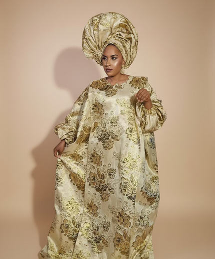 Brocart binuseri & chapeau - Gold