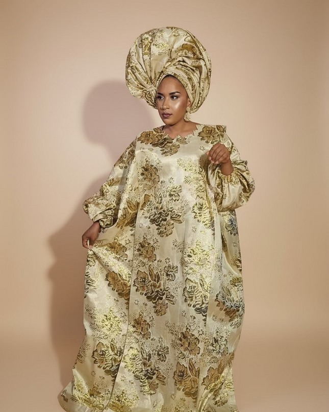 Brocart binuseri & chapeau - Gold