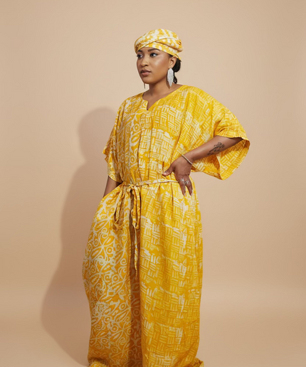 Combinaison adire - Jaune