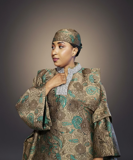 Boubou brocart aoua - Gris