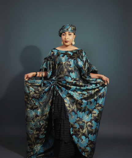 Ensemble khadija jupe brocart - Vert