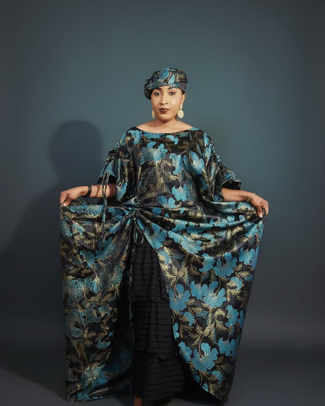 Ensemble khadija jupe brocart - Vert