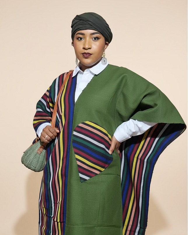 Robe slim en aso oke  - Vert